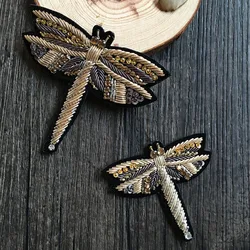 Dragonfly Indian silk badge buiter ricamato a mano accessori per abbigliamento badge pin wire