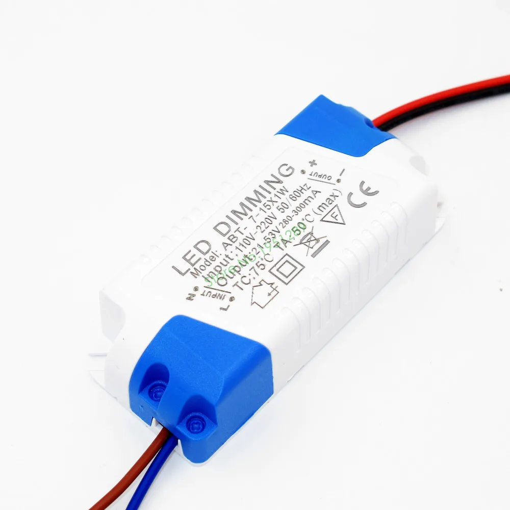 Dimmable 300mA 7-15x1W DC 21V - 53V Led Driver 7W 8W 9W 10W 12W 15W Power Supply AC 110V 220V for Dimmable LED lights