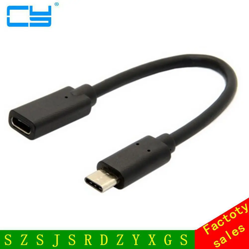 Dispositifs USB Type C passent vidéo mâle à femelle connecteur USB C rallonge HD 1080P cordon pour câble de synchronisation de données USB type-c