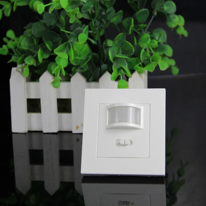 Wall mounted pir motion sensor  9m max induction distance 110-240V/AC infrared sensor  86-type switch