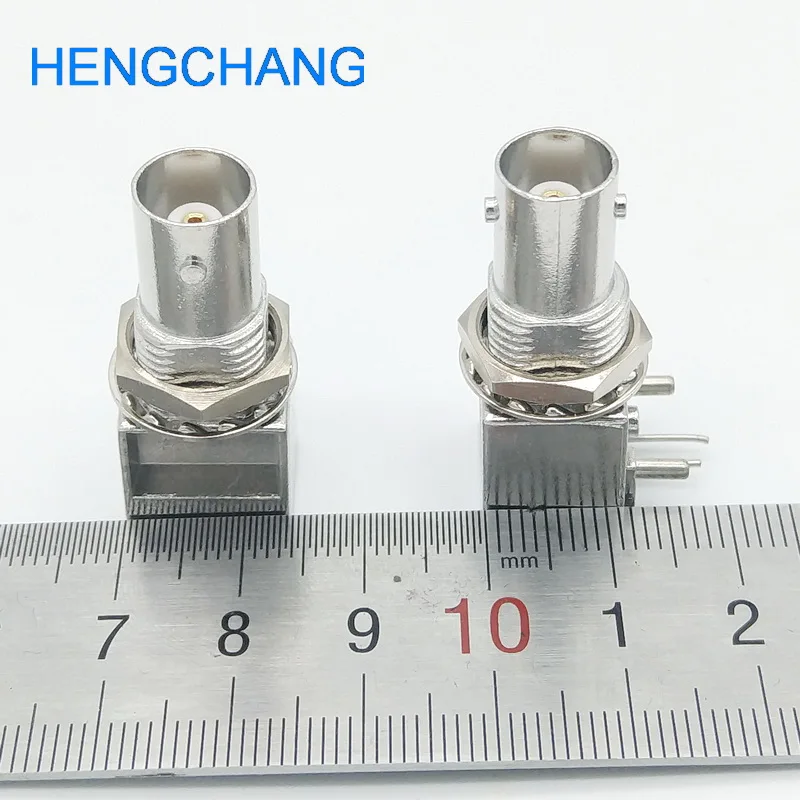 Right angle BNC Female PCB Mount Socket Chassis BNC Connector 10pcs