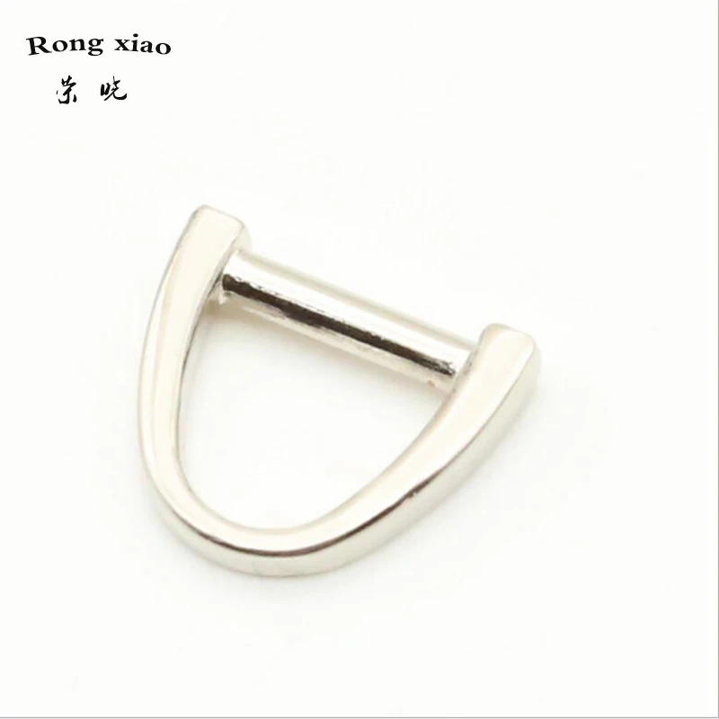 10mm Inside Dia Small Metal D Rings For Handbag Purse bag Nickel Silver Zinc Alloy High Quality Rings for Straps Pack of 100