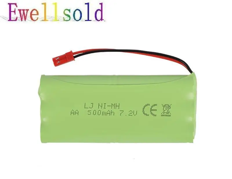 Batteria ricaricabile Ni-MH AA da 7,2 V 500 mAh/caricatore USB per auto R/C Barche R/C Camion R/C serbatoio B/O giocattoli