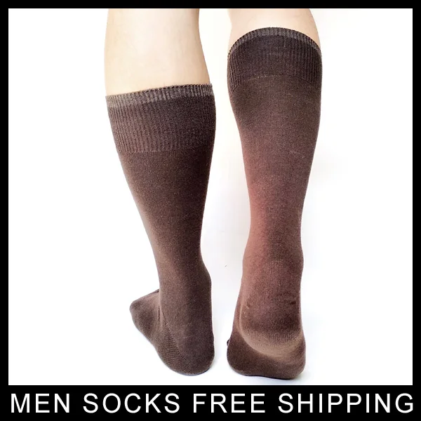 Brand Mens Cotton Socks Stockings Sexy Coffee Solid Male Formal  High Quality Gentlemen Winter Sox for Leather Shoes