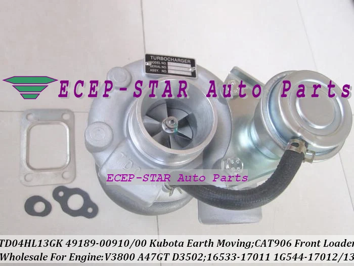 Free Ship TD04HL-13GK 49189-00910 16533-17011 1653317011 1G54417012 1G54417013 49189 00910 Turbo For Kubota Front Loader A47GT