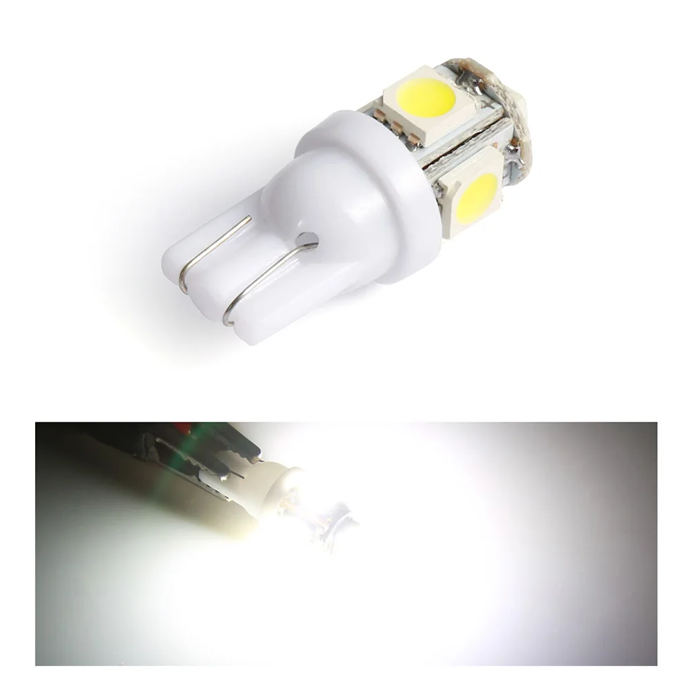 10PCS T10 194 168 w5w Led Car Lights 5050 5smd Super White Red Yellow Bulb Parking Bulb Auto Wedge Clearance Read Lampada