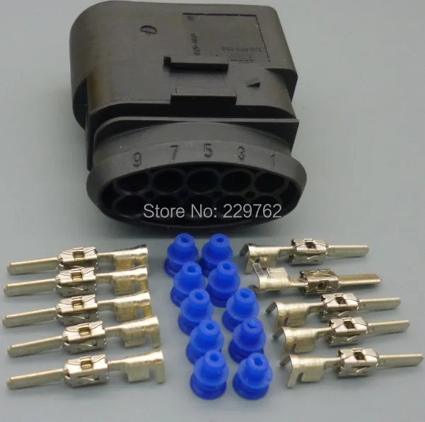 Shhworldsea 10 Pin 1J0973835 1J0973735 Female Male 3.5 Auto Temp Sensor Plug Deflation Valve Plug Waterproof Connector For VW