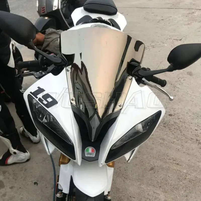 Motorcycle Windshield Windscreen Screen For 2008 2009 2010 2011 2012 2013 2014 2015 2016 Yamaha YZF-R6 YZF 600 R6 Black Iridium