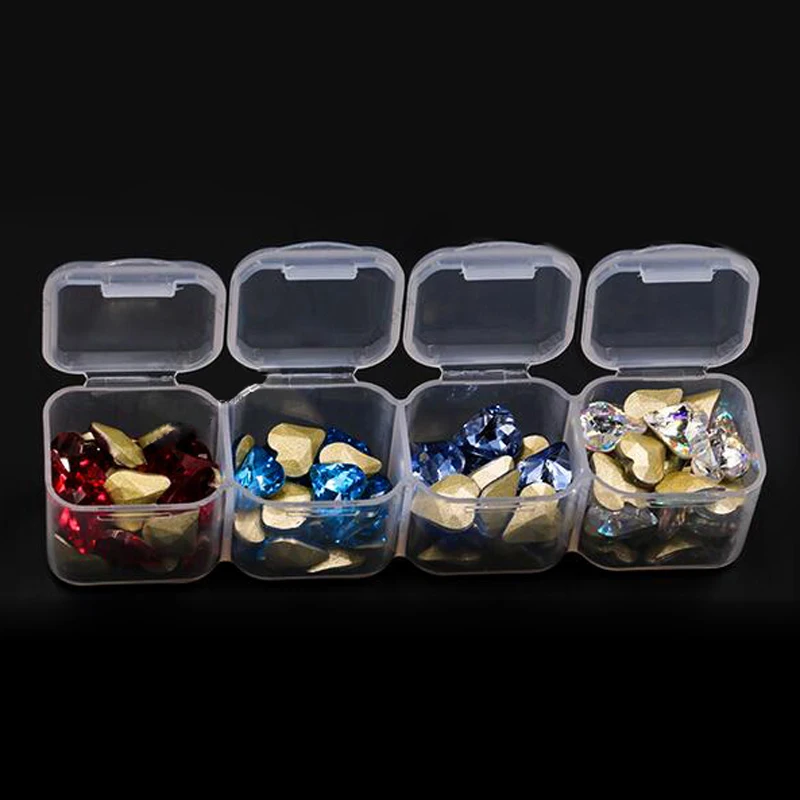 New 4/28 Slots Adjustable Plastic Storage Box Jewelry Pill Clear Case Diamond Painting Coss Stitch Embroidery Beaded Mosaic Tool