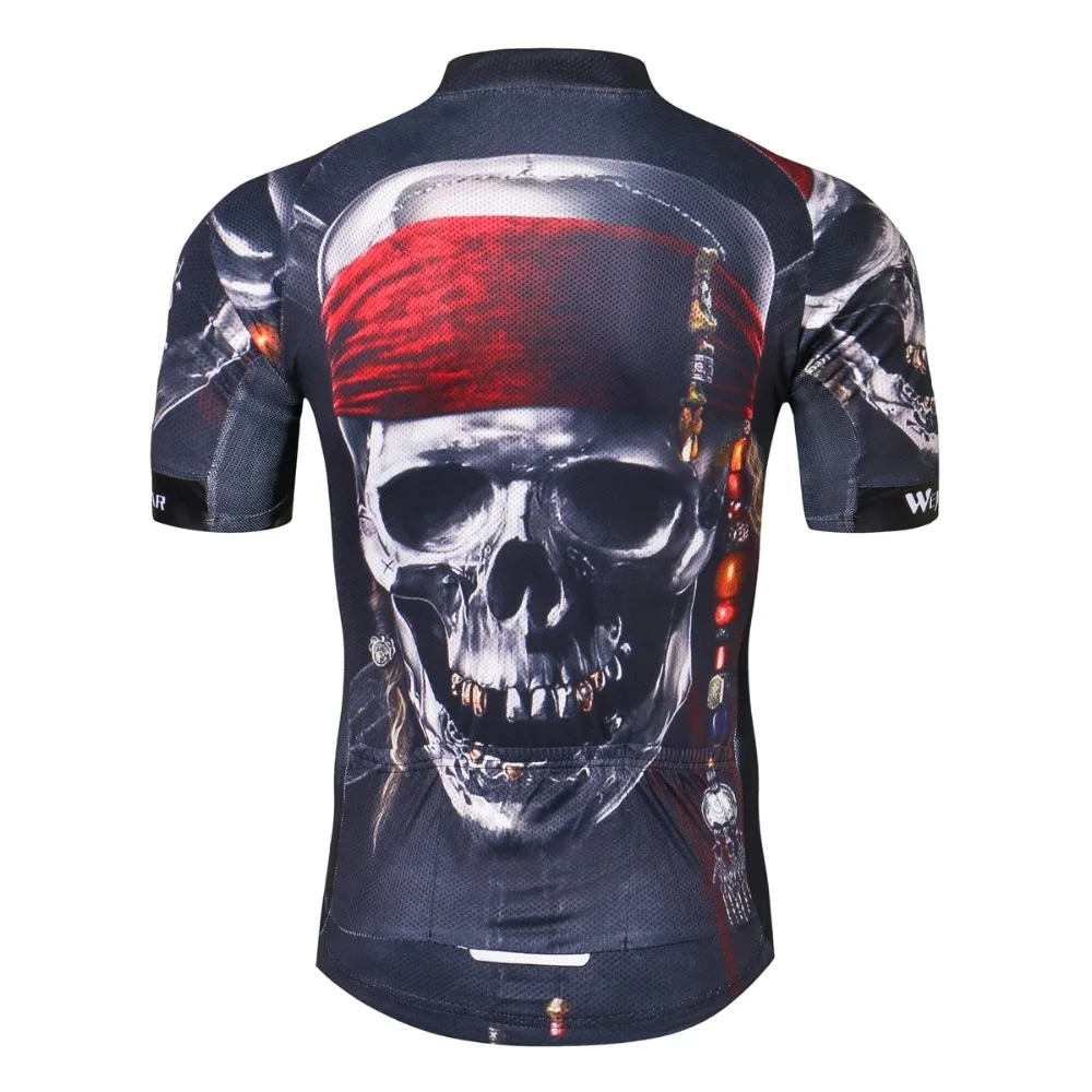 Men Cycling Jersey 2020 Short Sleeve Jersey 3D Wolf Pirate Skull Bike Bicycle Clothing Sportswear Shirt Mailots S-3XL