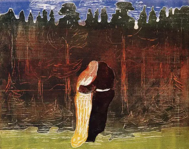 

Oil Painting Reproduction on Linen Canvas,towards-the-forest-ii-1915 by Edvard Munch,100% handmade,abstract oil painting