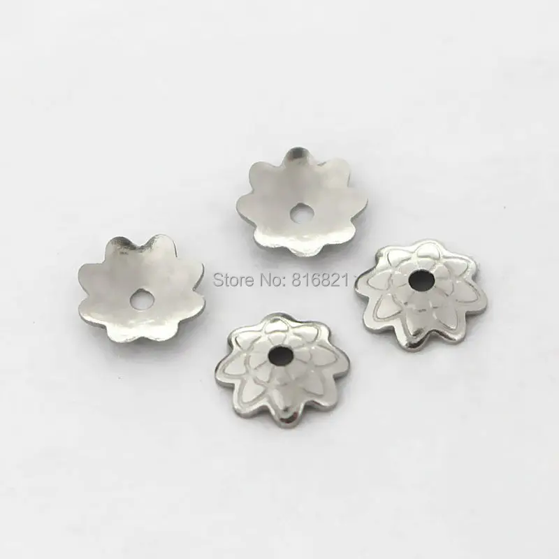 

200 шт. 7 мм из нержавеющей стали, колпачки для цветочных бусин, соединители серебряного тона, разделительные бусины, сделай сам, поиск, оптовая продажа