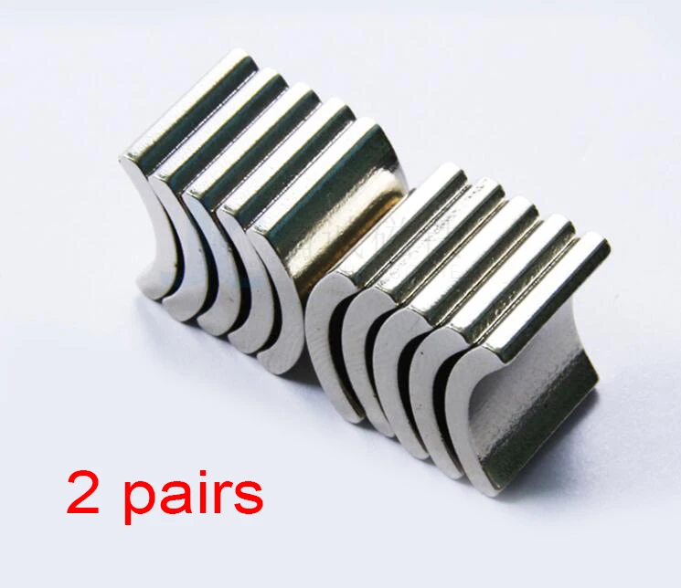 2 Pairs NdFeB N42SH Magnet Silver 130 Motor Magnet Motor Component For Tamiya Mini 4WD Car Model 2.5x13x14mm