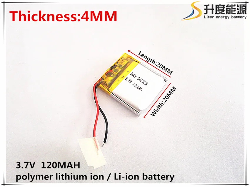 10 Stück [SD] 3,7 V, 120 mAh, [ 402020 ] Polymer-Lithium-Ionen-/Li-Ionen-Akku für Spielzeug, Powerbank, GPS, MP3, MP4, Handy, Lautsprecher