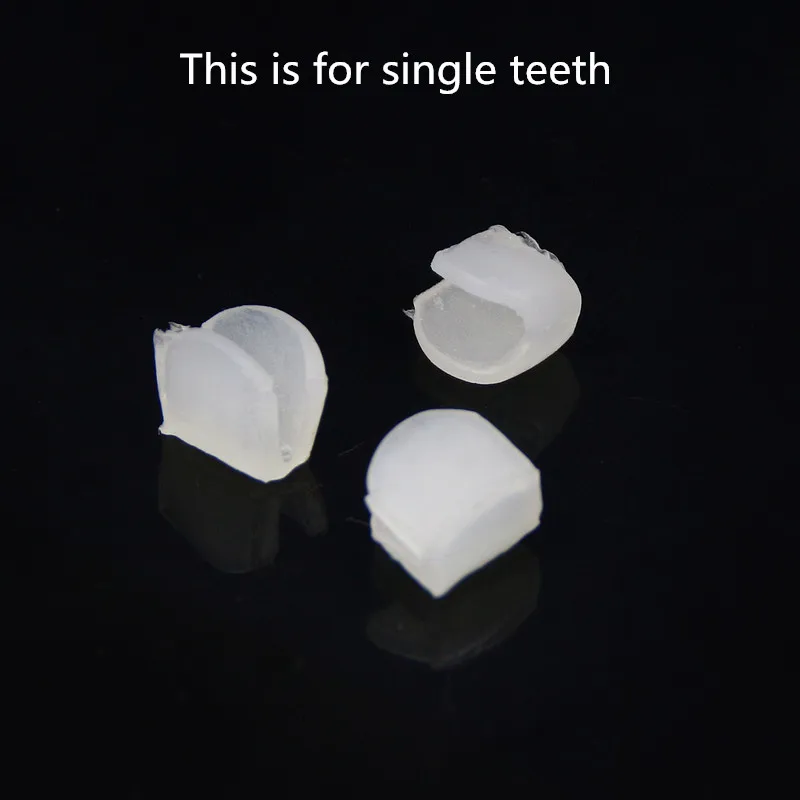 JINAO 2 Pcs Grills Molding Fixing Bar Reusable Silicone Top & Bottom Fitting Mold For HipHop Teeth Grillz