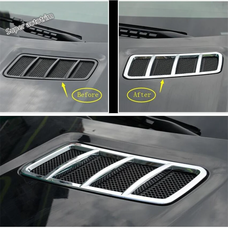 Front Hood Air Conditioning AC Vent Outlet Frame Cover Trim Accessories For Mercedes-Benz GLE W166 / Coupe C292 2015 2016 2017