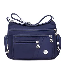 Fashion Women Messenger Bags Hobos Shoulder Zipper Bag Lightweight Waterproof Nylon Oxford Travel Crossbody Bag Purses Handbags