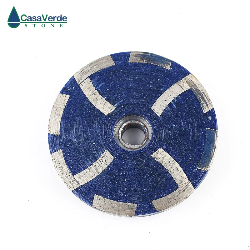 Spedizione gratuita coarse #4 pollice diamante di riempimento in resina mole a tazza rettifica M14 o 5/8-11 filo per la macinazione cemento e pietra