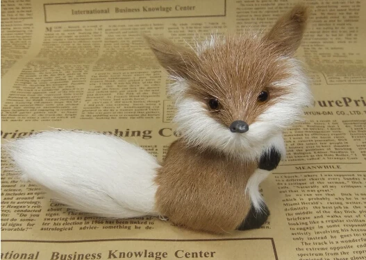 MINI simulation fox toy  / vivid and adorable / ideal present or desk car decoration 12*8 cm