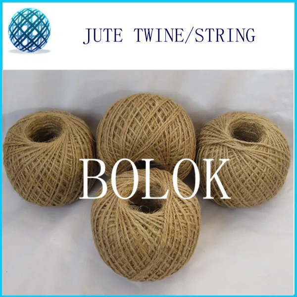 

free shipping 400pcs/lot DIY Natural jute twine (1.5-2mm)110yards/ball (2 ply twisted) raw jute string, gardening twine