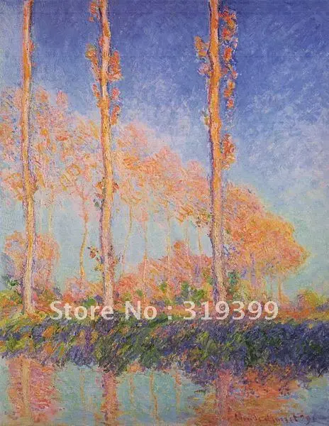 

Claude Monet Linen canvas Oil Painting Reproduction,Poplars, Philadelphia ,100%handmade,Free Fast Shipping,museum Quality