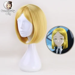 High Quality Hoseki no kuni Yellow Diamond Cosplay Wig Short Bob Wigs Costume Synthetic Adult Anime Game Hair