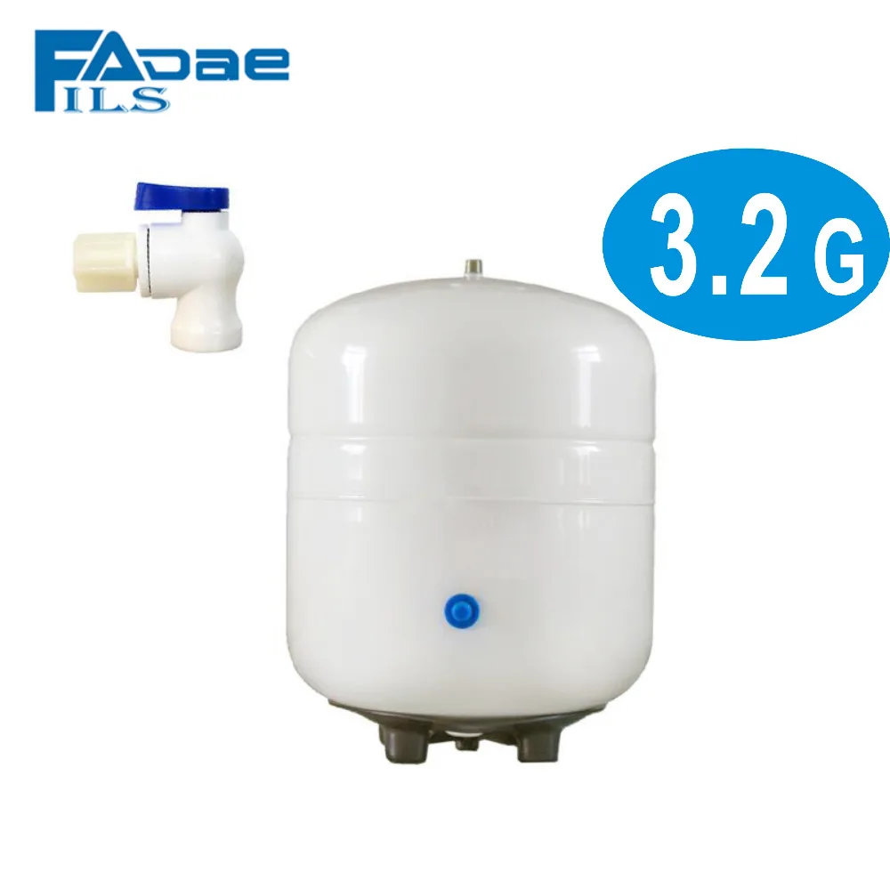 3.2 gal Metal Reverse Osmosis RO Water Storage Tank, White