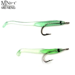 MNFT 12Pcs Eel Lure Luminous Soft Baits With Hook 6.8cm1g Or 5.6cm0.5g Small Fish Fishing Lure Eel Artificial Bait