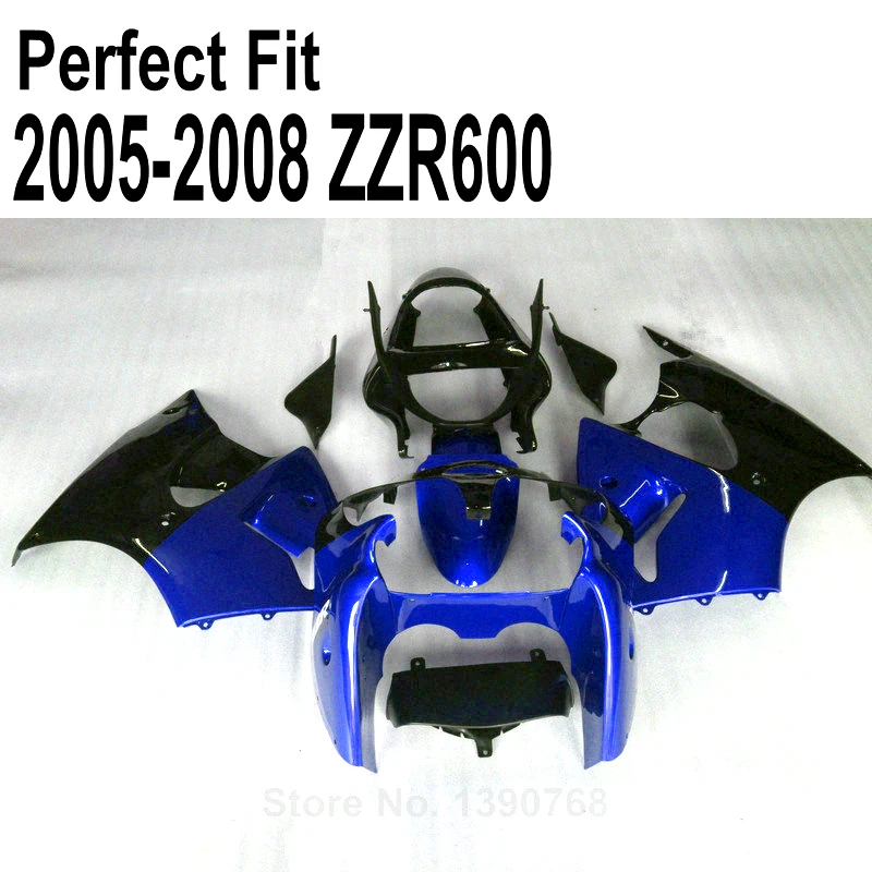 

Детали мотоцикла из АБС-пластика для Kawasaki ZZR600 ZZR 600 2005 2006 2007 2008 05 06 07 08, зеленый, черный комплект обтекателей, обтекатели TP1