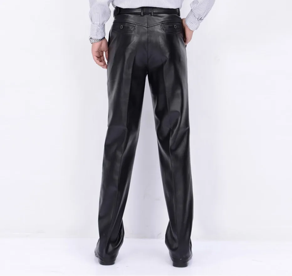 Free Shipping !!! Middle-aged Men's Motorcycle Windproof Waterproof Oil Warm Thick Velvet Leisure Big Yards Pants