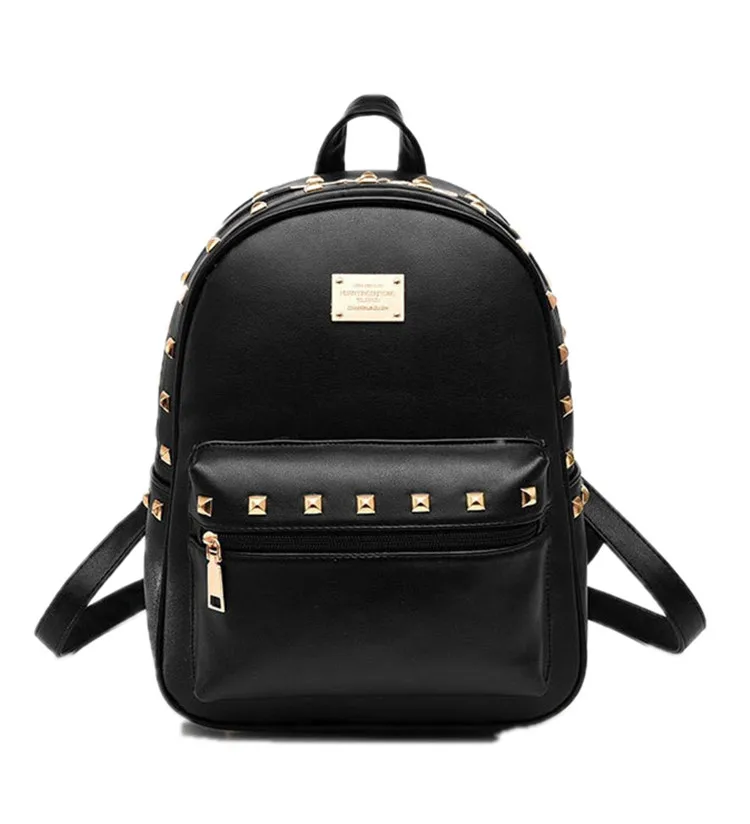 

High Quality Backpack Women Bags Women Backpack Girl Bag Rivet Decoration Hot Sale