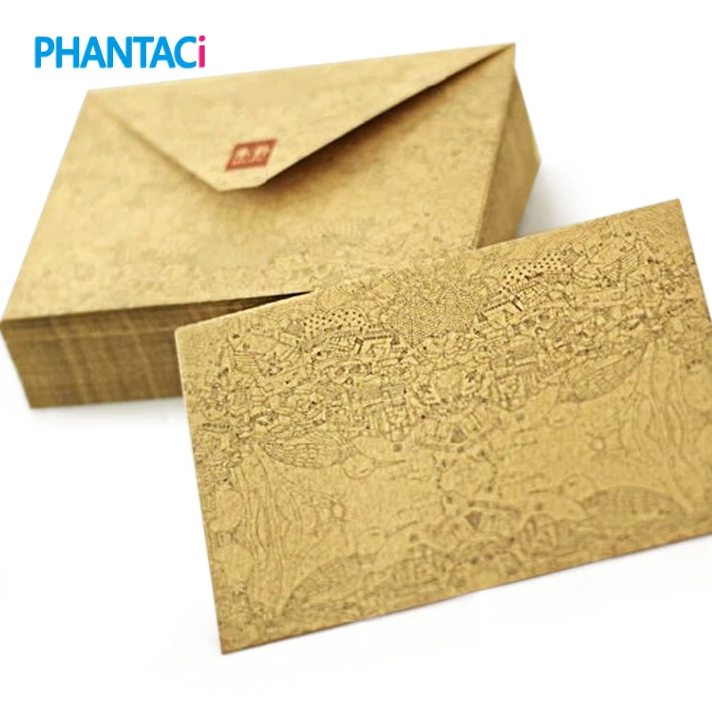 10 pcs/lot Kraft Paper Retro Vintge Envelope for Business Card European Style Gift Envelopes High Quality Wholesale