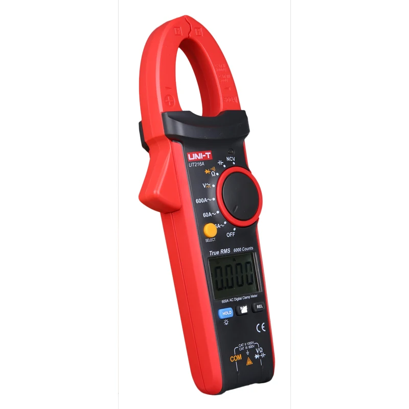 UNI-T UT216A 600A Digital Clamp Meters AC Current NCV Tester V.F.C Diode LCD Display Work Light AUTO Range Multimeters