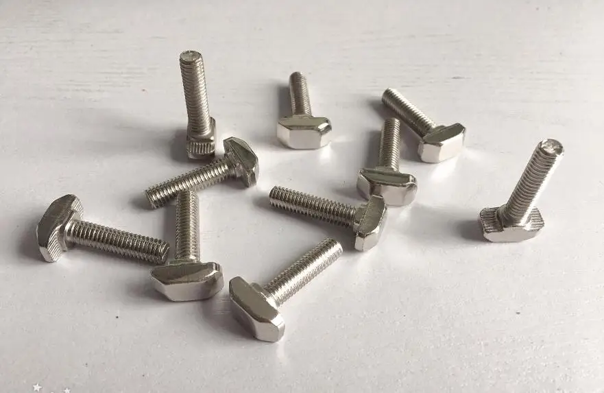 20pcs Hammer Head T Bolts Screws Carbon Steel M5 2020 Series Aluminum Profile M5*12mm M5*16mm M5*20mm M5*25mm