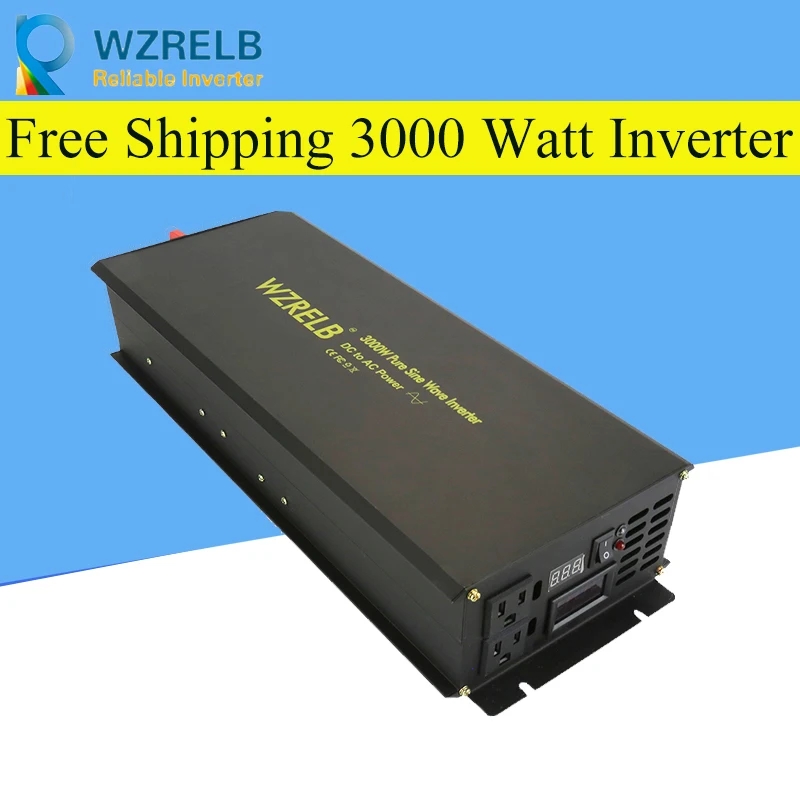 

Reliable Peak 3000W Pure Sine Wave OFF Grid Inverter DC12V/24V to AC220V Power Inverter Converter Houseuse Solar System