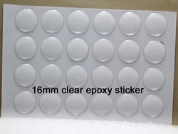16mm Round Clear Domed Epoxy Sticker 3D Effect DIY Jewelry Making Accessories