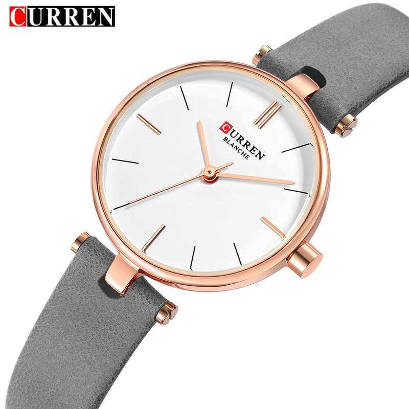 CURREN Ladies Quartz Watches Women Fashion Casual Wrist Watch Female Leather Waterproof Clock Montre Femme