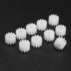 Engrenagem de plástico para DIY Car, Robot Motor, Toy Handmade, Acessórios, Módulo 0.5, 9, 11 Dentes, 092A, 112A, 2mm Buraco Dia, 5x3.5mm, 5.5mm, PCes 10