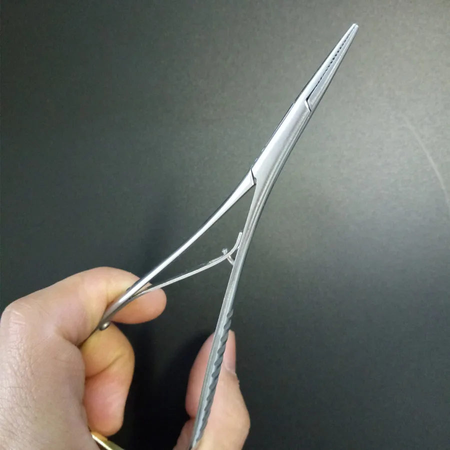 1pcs Dental Mathieu Needle Holder Pliers Stainless Steel 14cm Forceps Orthodontic Tweezer Dentist Surgical Instrument Equipment