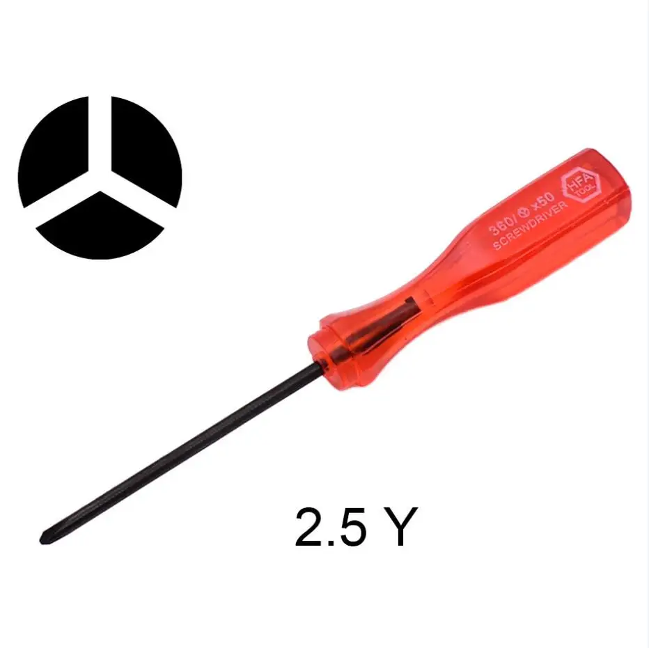 

Factory Price 2.5mm Y Screwdriver 2.5Y Tri Wing Screw driver Key For NDS DS Lite Pro Zune for Nintendo Wii 1000 pcs/lot