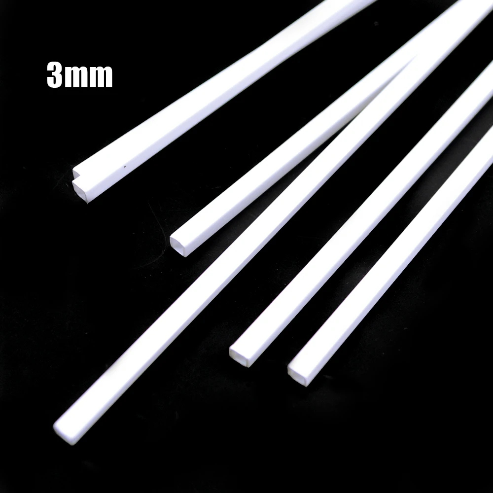 100pcs 3.0*3.0mm Square tube ABS Plastic pipe JYG-3.0 50cm length