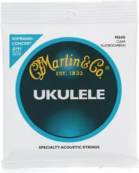 MartinGuitar M600 Soprano/Concert Ukulele Fluorocarbon Strings for 21