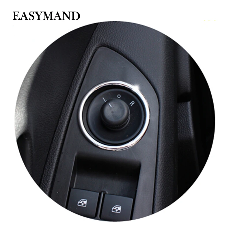 ABS Chrome Decorative Circle Cool Rearview Mirror Knob For Chevrolet Cruze Hatchback Malibu AVEO Trax Opel Mokka ASTRA J