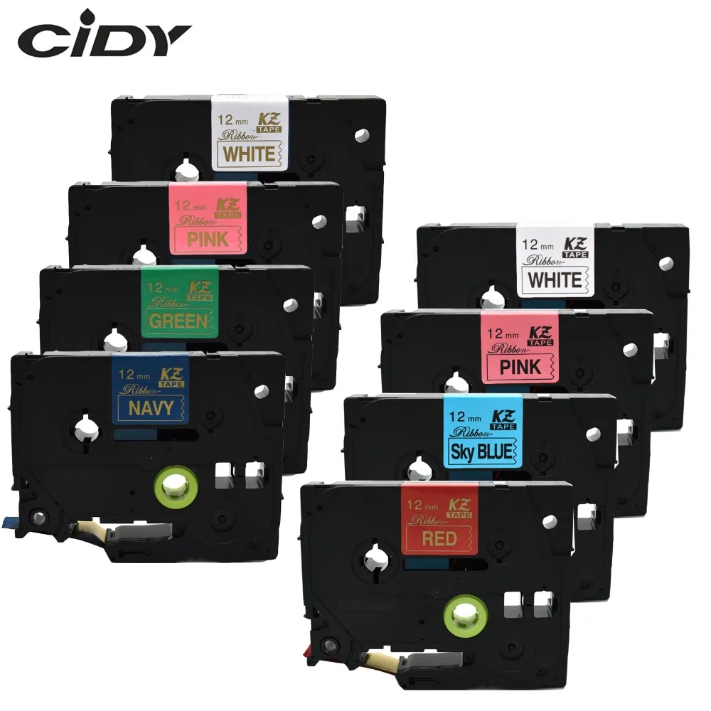 CIDY Satin Ribbon 12mm*4m label tape TZe-RE34 TZ-RN34 TZE-RE31 TZ-R234 TZE-RG34 TZ-RW34 for gift P-Touch printer