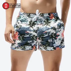 New Men's Swimwear Shorts Casual Summer Beach Pants Board Shorts Printed Quick Drying