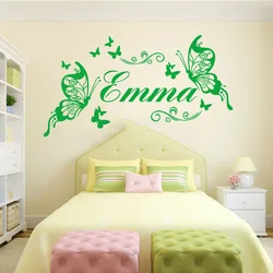 Personalized Vinyl Carving Wall Stickers, Custom Name Mural Decals, Art Wallpaper, Removable Posters, Home Decoration, DW0184