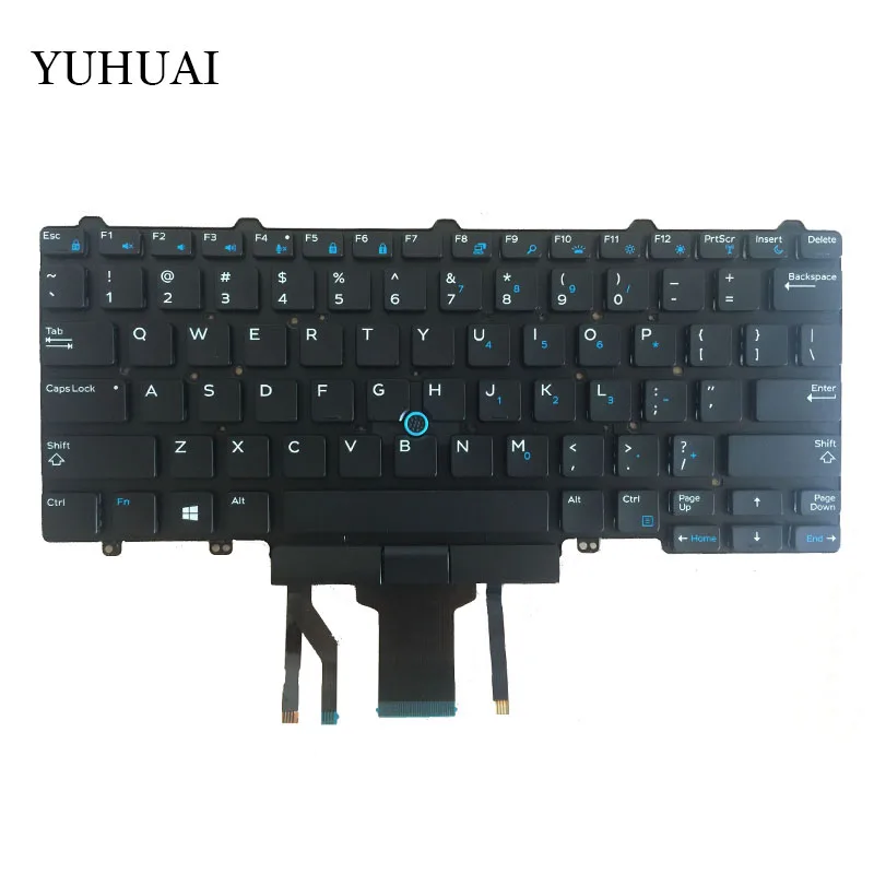 DELL Latitude E7250 E5450 E7470 7250 E7450 용 새 백라이트 미국 키보드