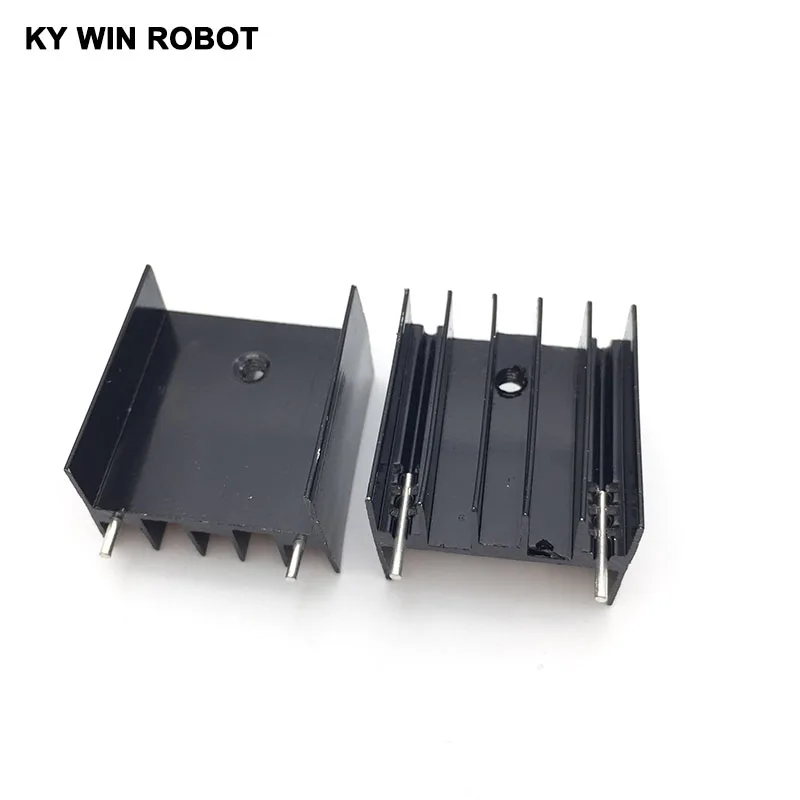 5 pcs  Aluminium TO-220 Heatsink TO 220 Heat Sink Transistor Radiator TO220 Cooler Cooling  25*23*16MM With 2Pin