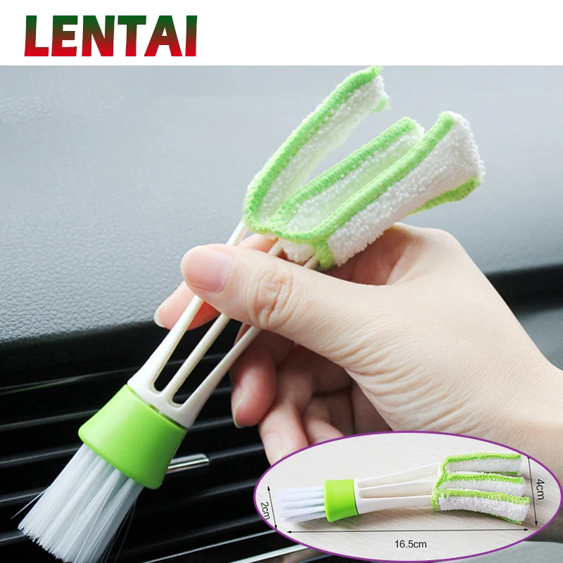 

OVERE 1Pc Car Double-head Cleaning Brush Tool For Renault Megane 2 Logan Captur Clio Citroen C4 Opel Astra H G Insignia Vectra