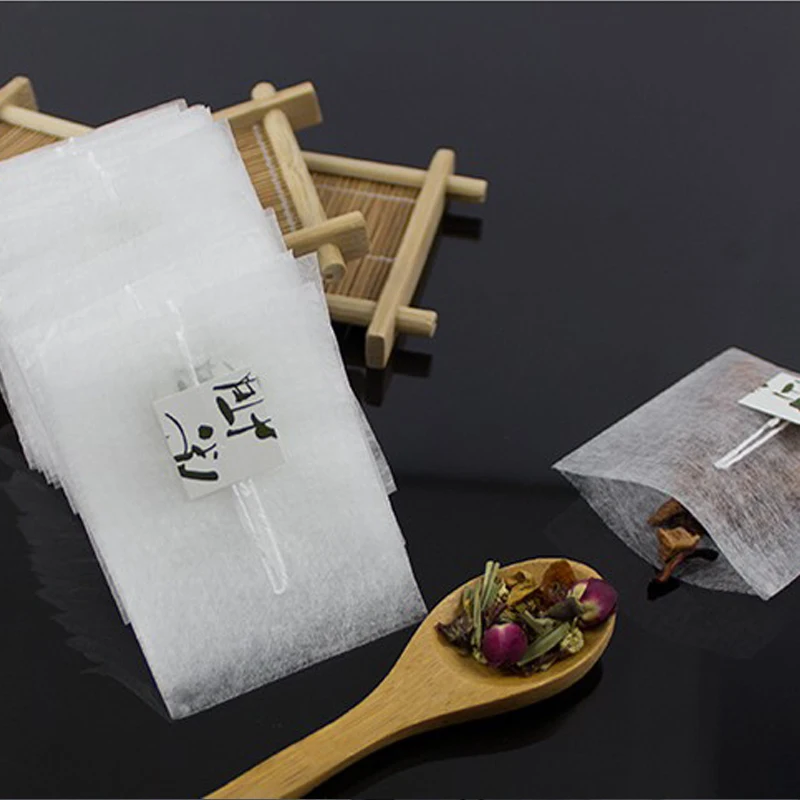 Sachets de thé en Fiber de maïs, filtre à thé biodégradable en PLA, en forme de pyramide quadrangulaire, thermoscellable, qualité alimentaire